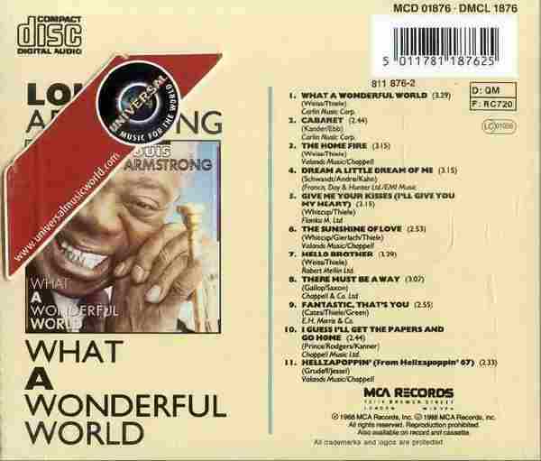 【爵士天碟】Louis.Armstrong《美好世界WhatAWonderfulWorld》1988[WAV+CUE]