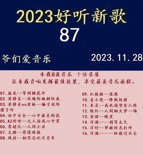 群星《2023好听新歌87》十倍音质WAV分轨