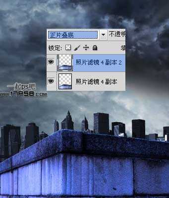 photoshop合成制作出雨夜闪电绿色眼睛金刚狼