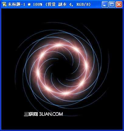 PS利用滤镜打造发光螺线特效