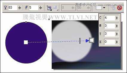 CorelDRAW实例教程：绘制随风飘舞的花瓣和月圆之夜飞逝的流星