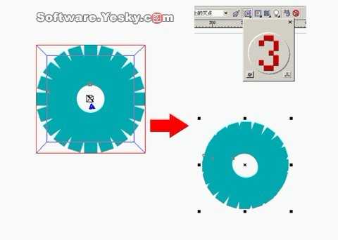 CDR绘制不同风格的齿轮效果实例教程