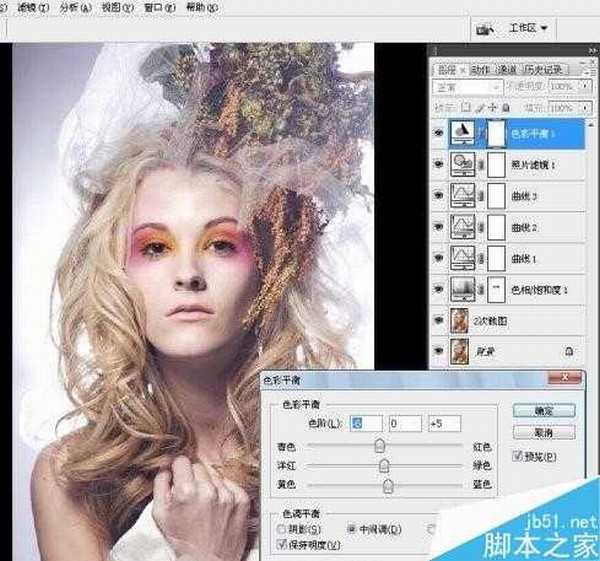 Photoshop对人物杂志像后期调出冷艳效果