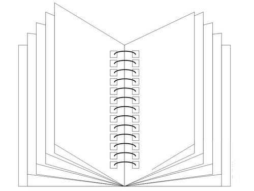 用CorelDRAW软件制作一本翻开的笔记本