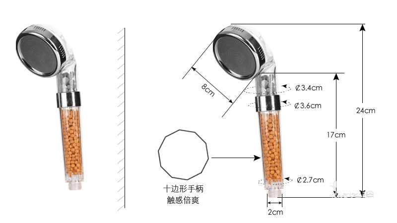 ps怎么给产品标尺寸?用PS给莲蓬头产品图片标注尺寸教程