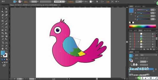 ai怎么设计彩色的鹦鹉矢量图? ai鹦鹉的画法