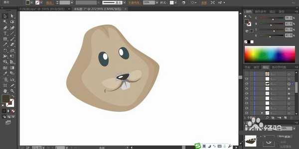 ai怎么绘制大灰兔卡通小动物? ai大灰兔的设计方法