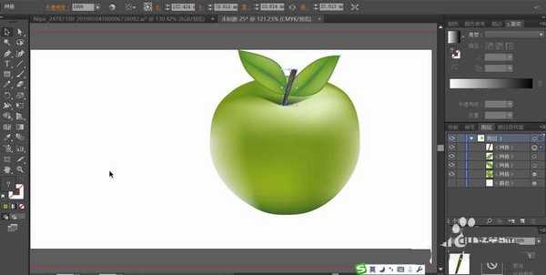 ai怎么绘制苹果? ai立体苹果的画法