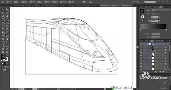 ai怎么画高铁图标? ai列车头图片的画法