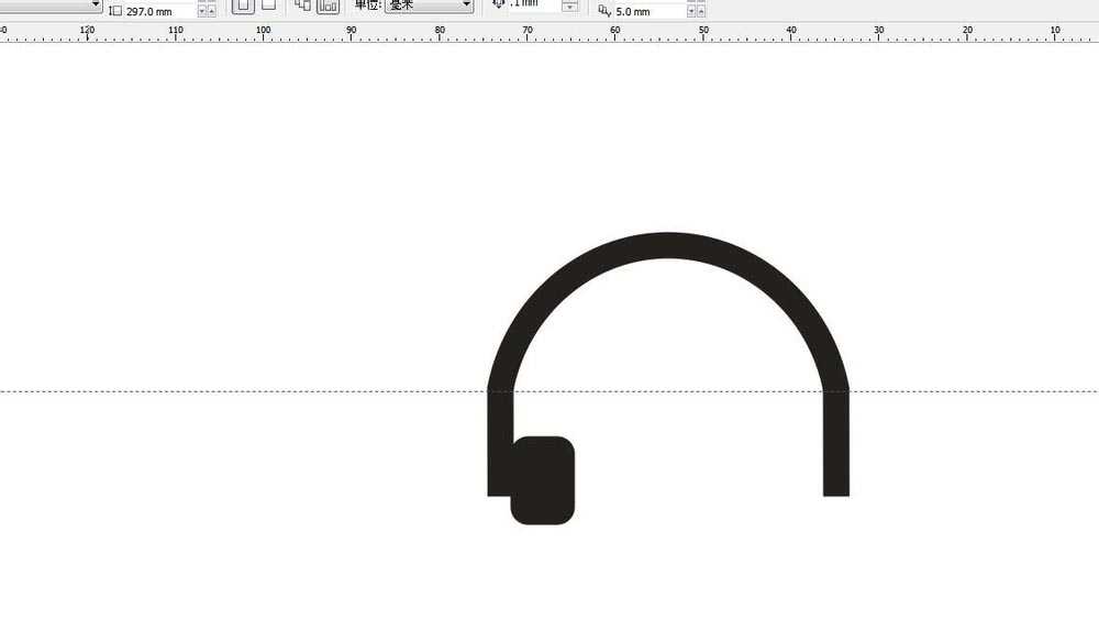 cdr怎么设计简约风耳机矢量小图标?