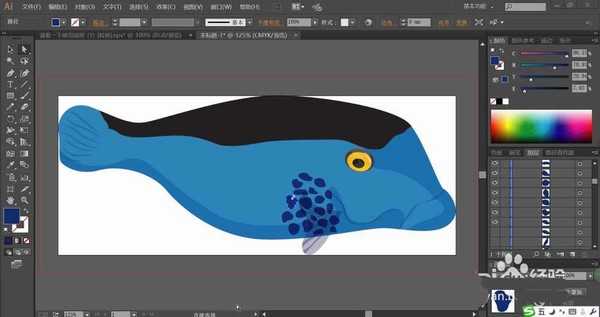 ai怎么手绘金钱斑鱼? ai画漂亮鱼的方法