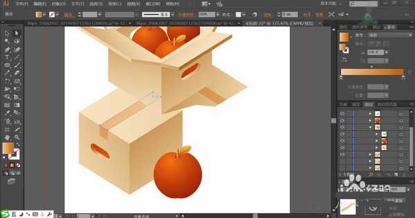 ai怎么设计一箱水果? ai水果箱图片的画法