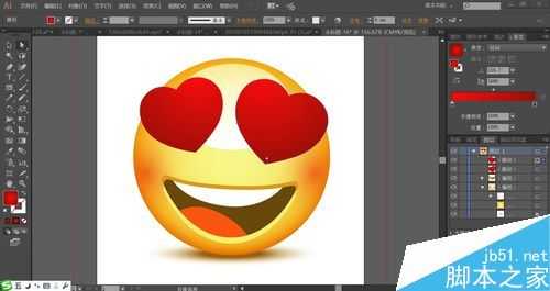 ai怎么手绘动心表情矢量图? ai设计萌萌哒的动心表情画法